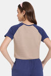 Rosaline Yale University Easy Movement Contour Top - Light Taupe — thumbnail 3